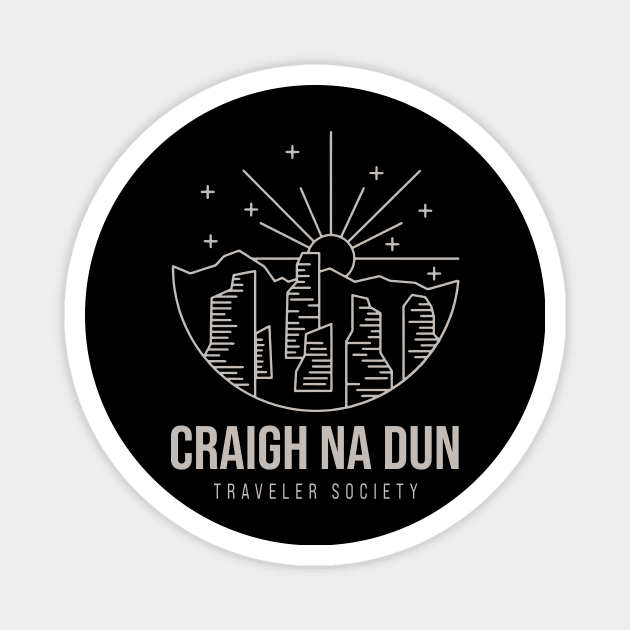 Outlander Craigh Na Dun Travelers Society Adult Charcoal Magnet by devanpm